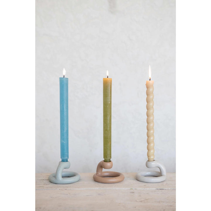 Twisted Taper Candles - Cream