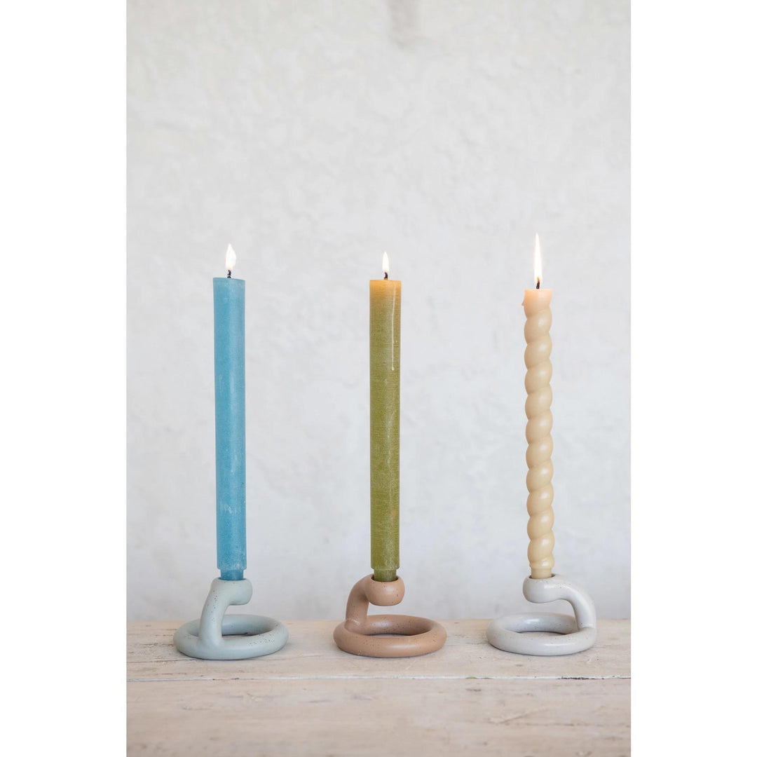 Black Twisted Taper Candles