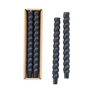 Black Twisted Taper Candles
